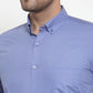 Jainish Blue Men's Cotton Solid Button Down Formal Shirts ( SF 713Light-Blue )