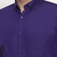 Jainish Purple Men's Cotton Solid Button Down Formal Shirts ( SF 713Purple )