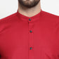 Jainish Maroon Men's Cotton Solid Mandarin Collar Formal Shirts ( SF 726Maroon )