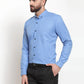 Jainish Blue Men's Cotton Solid Button Down Formal Shirts ( SF 734Light-Blue )