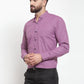Jainish Purple Men's Cotton Solid Button Down Formal Shirts ( SF 734Purple )