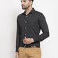 Jainish Black Men's Cotton Polka Dots Formal Shirts ( SF 736Black )