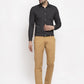 Jainish Black Men's Cotton Polka Dots Formal Shirts ( SF 736Black )