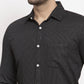 Jainish Black Men's Cotton Polka Dots Formal Shirts ( SF 736Black )
