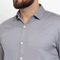 Jainish Grey Men's Cotton Polka Dots Formal Shirts ( SF 736Grey )