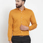 Jainish Yellow Men's Cotton Polka Dots Formal Shirts ( SF 736Mustard )