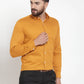 Jainish Yellow Men's Cotton Polka Dots Formal Shirts ( SF 736Mustard )