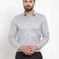Jainish Grey Men's Cotton Stiped Formal Shirts ( SF 737Grey )