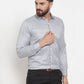 Jainish Grey Men's Cotton Stiped Formal Shirts ( SF 737Grey )