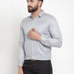 Jainish Grey Men's Cotton Stiped Formal Shirts ( SF 737Grey )
