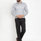Jainish Grey Men's Cotton Stiped Formal Shirts ( SF 737Grey )