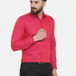 Jainish Red Men's Cotton Polka Dots Formal Shirts ( SF 739Red )