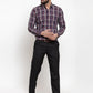 Jainish Blue Men's Cotton Checked Formal Shirts ( SF 741Blue )