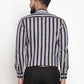Jainish Grey Men's Cotton Striped Formal Shirts ( SF 744Grey )