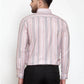 Jainish Pink Men's Cotton Striped Formal Shirt's ( SF 748Light-Pink )