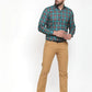 Jainish Green Men's Cotton Checked Formal Shirt's ( SF 749Green-Black )