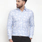 Jainish Blue Men's Cotton Printed Formal Shirt's ( SF 751Sky )