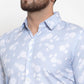 Jainish Blue Men's Cotton Printed Formal Shirt's ( SF 751Sky )