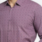 Jainish Magenta Men's Cotton Printed Formal Shirt's ( SF 752Wine )