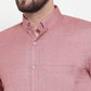 Jainish Coral Men's Cotton Solid Button Down Formal Shirts ( SF 753Coral )