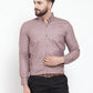 Jainish Brown Men's Cotton Solid Button Down Formal Shirts ( SF 753Mauve )