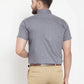 Jainish Grey Men's Cotton Half Sleeves Solid Formal Shirts ( SF 754Grey )