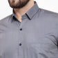 Jainish Grey Men's Cotton Half Sleeves Solid Formal Shirts ( SF 754Grey )