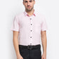 Jainish Pink Men's Cotton Half Sleeves Solid Formal Shirts ( SF 754Light-Pink )