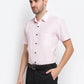 Jainish Pink Men's Cotton Half Sleeves Solid Formal Shirts ( SF 754Light-Pink )