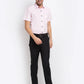 Jainish Pink Men's Cotton Half Sleeves Solid Formal Shirts ( SF 754Light-Pink )