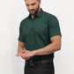 Jainish Olive Men's Cotton Half Sleeves Solid Formal Shirts ( SF 754Olive )