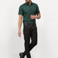 Jainish Olive Men's Cotton Half Sleeves Solid Formal Shirts ( SF 754Olive )