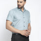 Jainish Green Men's Cotton Half Sleeves Solid Formal Shirts ( SF 754Sea-Green )