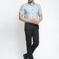Jainish Green Men's Cotton Half Sleeves Solid Formal Shirts ( SF 754Sea-Green )