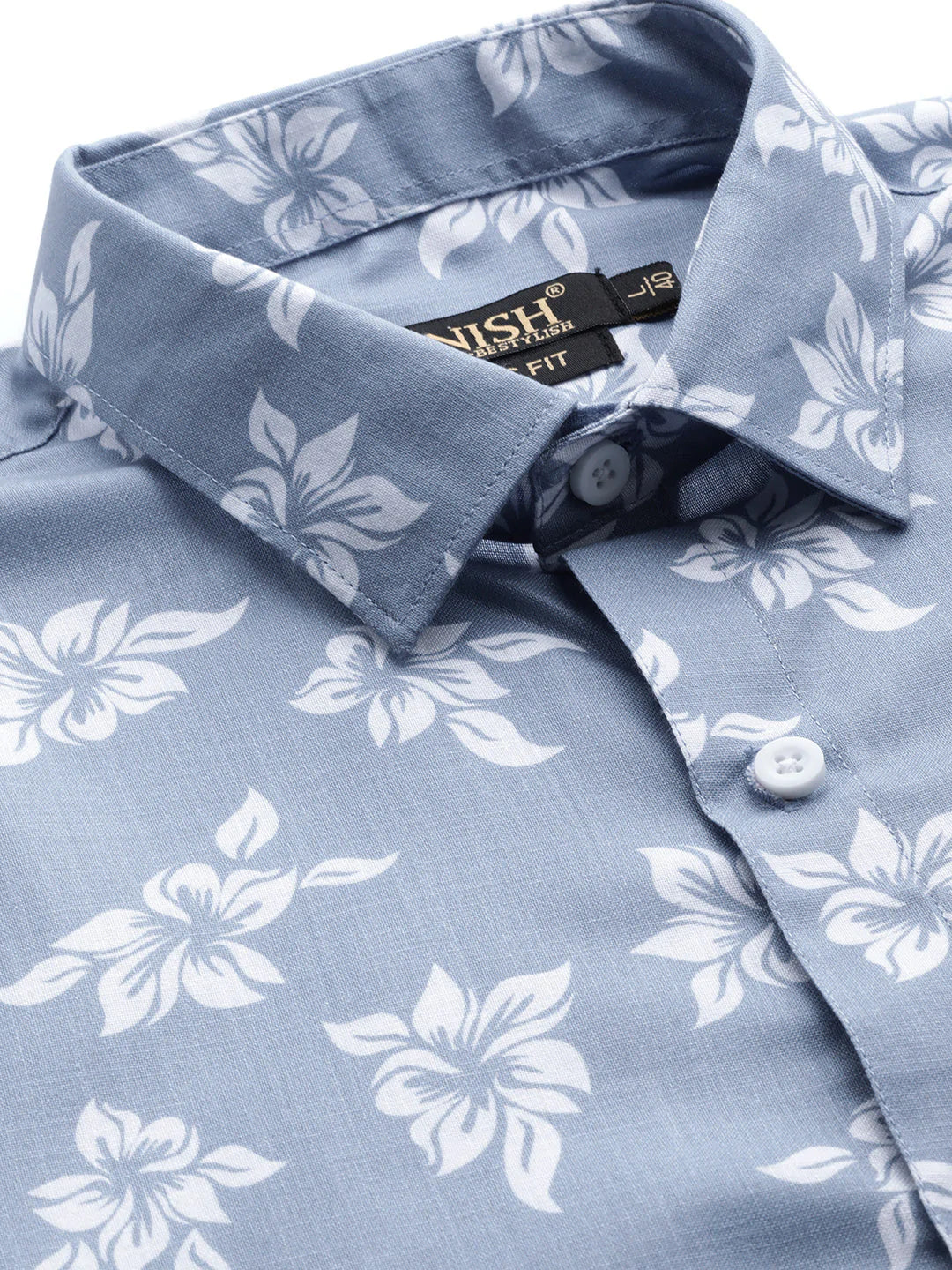 Jainish Blue Men's Cotton Printed Formal Shirt's ( SF 755Sky )