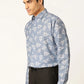 Jainish Blue Men's Cotton Printed Formal Shirt's ( SF 755Sky )