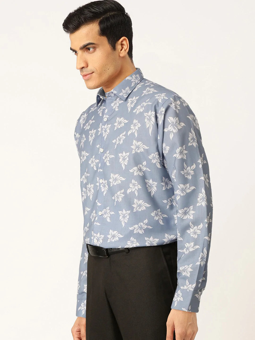 Jainish Blue Men's Cotton Printed Formal Shirt's ( SF 755Sky )