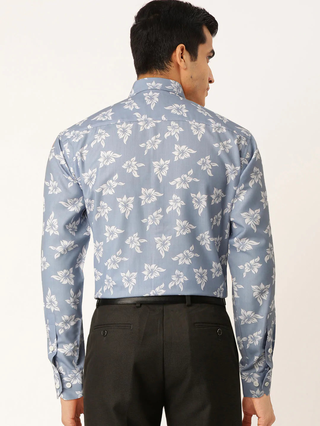 Jainish Blue Men's Cotton Printed Formal Shirt's ( SF 755Sky )