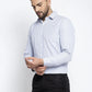 Jainish Blue Men's Cotton Striped Formal Shirt's ( SF 759Light-Blue )