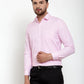 Jainish Pink Men's Cotton Striped Formal Shirt's ( SF 759Pink )