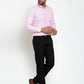Jainish Pink Men's Cotton Striped Formal Shirt's ( SF 759Pink )