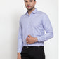 Jainish Blue Men's Cotton Checked Formal Shirt's ( SF 760Blue )