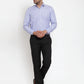 Jainish Blue Men's Cotton Checked Formal Shirt's ( SF 760Blue )