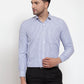 Jainish Blue Men's Cotton Checked Formal Shirt's ( SF 760Sky )