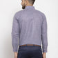 Jainish Grey Men's Dobby Solid Formal Shirts ( SF 762Grey )