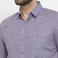 Jainish Grey Men's Dobby Solid Formal Shirts ( SF 762Grey )