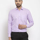Jainish Purple Men's Dobby Solid Formal Shirts ( SF 762Light-Purple )