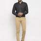 Jainish Black Men's Denim Solid Formal Shirt's ( SF 763Black )