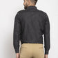 Jainish Black Men's Denim Solid Formal Shirt's ( SF 763Black )