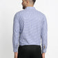 Jainish Blue Men's Cotton Checked Formal Shirt's ( SF 765Blue )